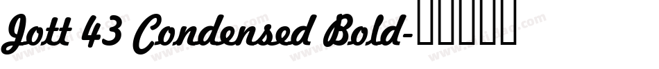 Jott 43 Condensed Bold字体转换